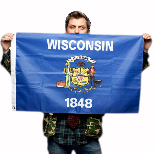 Keep 'er Movin' Wisconsin State Flag