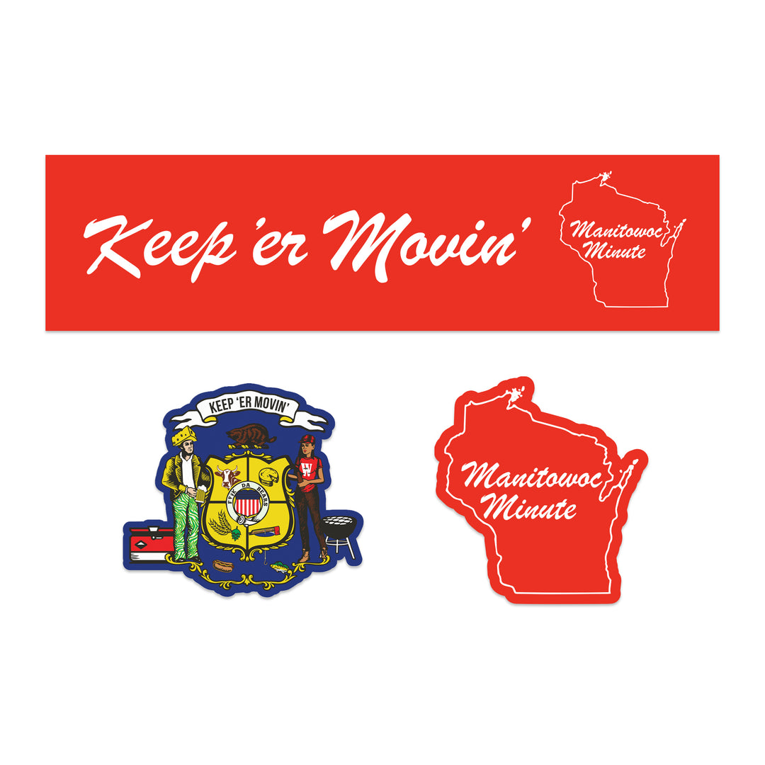 Manitowoc Minute Sticker Pack