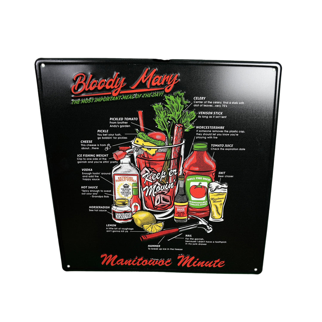 Bloody Mary Recycled Aluminum Sign