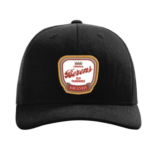 Berens Old Fashioned Brandy Label Trucker Hat - Black