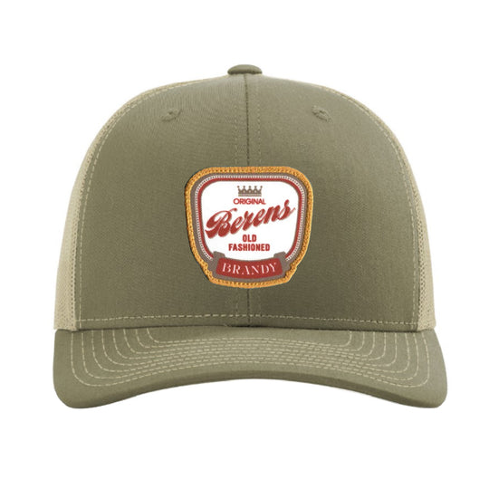 Berens Old Fashioned Brandy Label Trucker Hat - Loden/Khaki