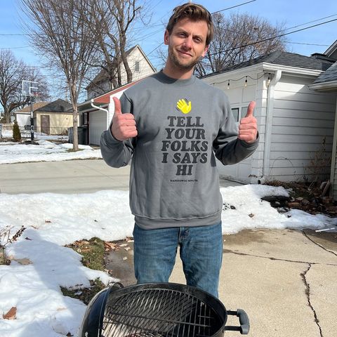 Tell Your Folks Crewneck Sweatshirt - Charcoal